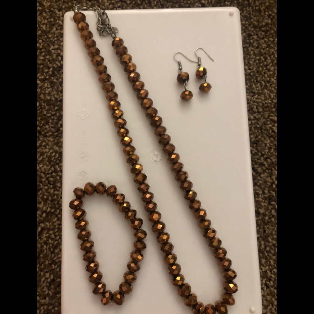 Brown (copper) 3 piece jewelry set